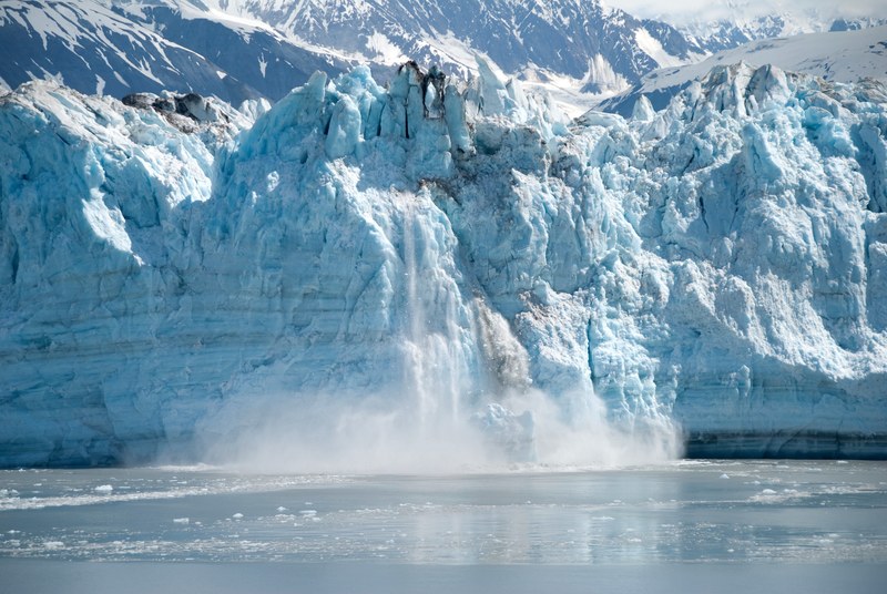 alaska glacier ice calving 4k