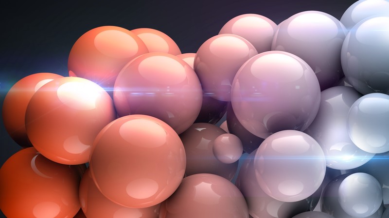 balls, shape, 4K