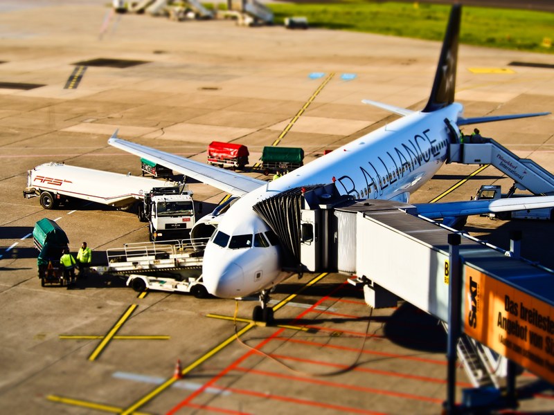 airport aircraft departure travel fly airliner 4k