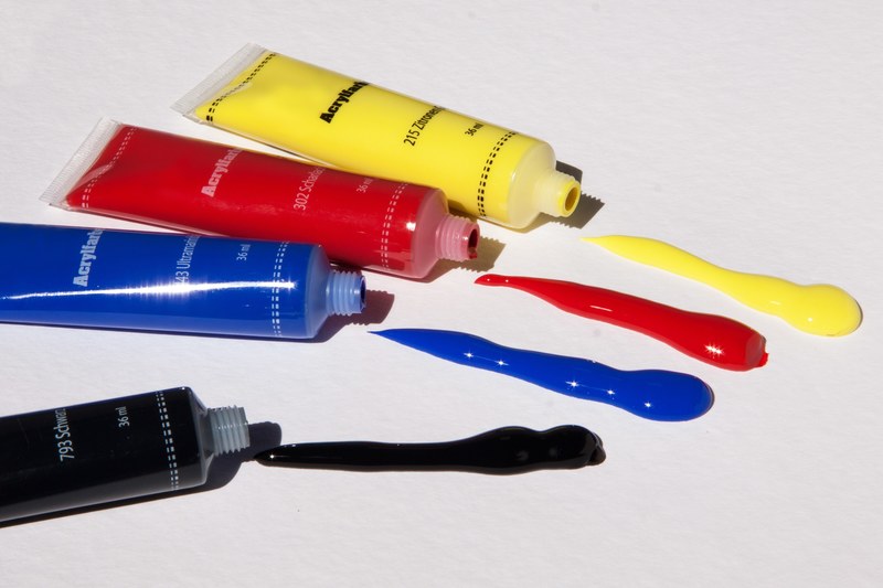 acrylic paints color basic colors tube colorful 4k