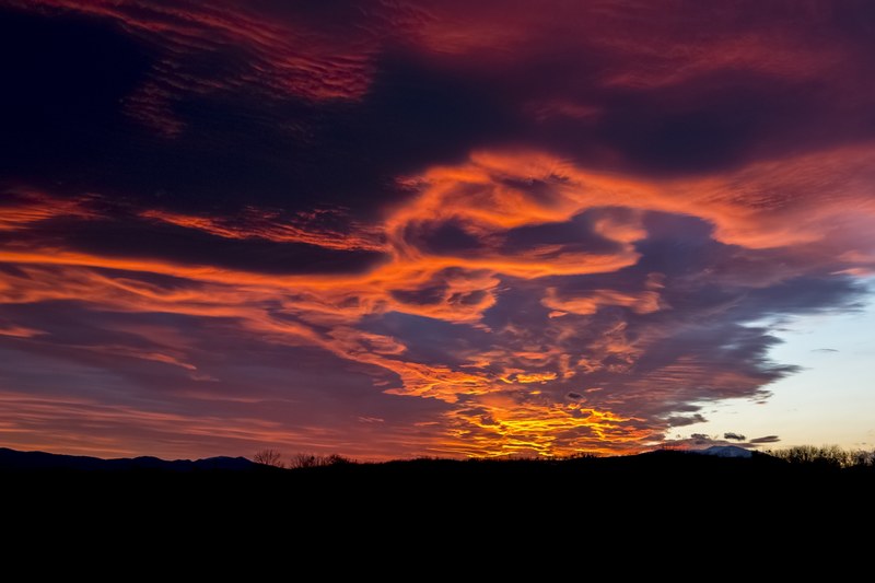 abendstimmung afterglow sunset evening sky clouds 4k
