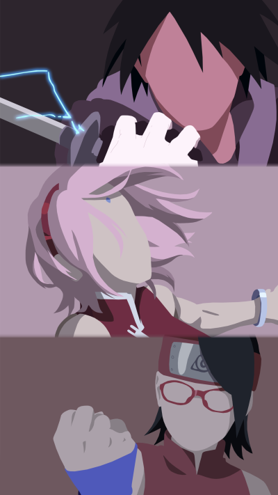 Anime Boruto, Sarada Uchiha, Sakura Haruno, Sasuke Uchiha, 2160x3840