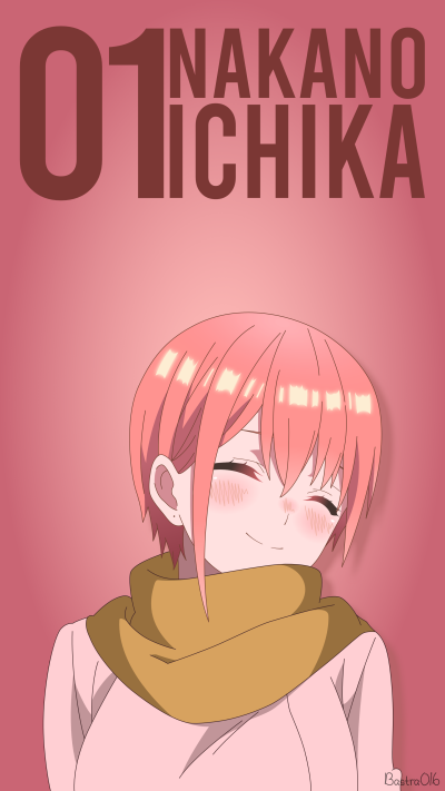 Anime The Quintessential Quintuplets, Scarf, Short Hair, Gotoubun No Hanayome, Pink Hair, Ichika Nakano, 2160x3840