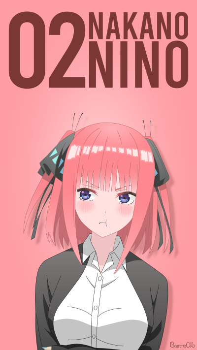 Anime The Quintessential Quintuplets, Gotoubun No Hanayome, Ribbon, Pink Hair, Nino Nakano, 2160x3840