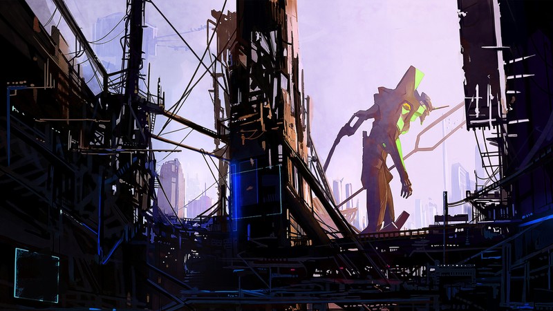 robot, city, 4K