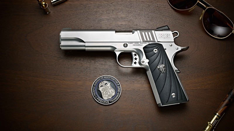 Cabot 1911, pistol, 6K, silver