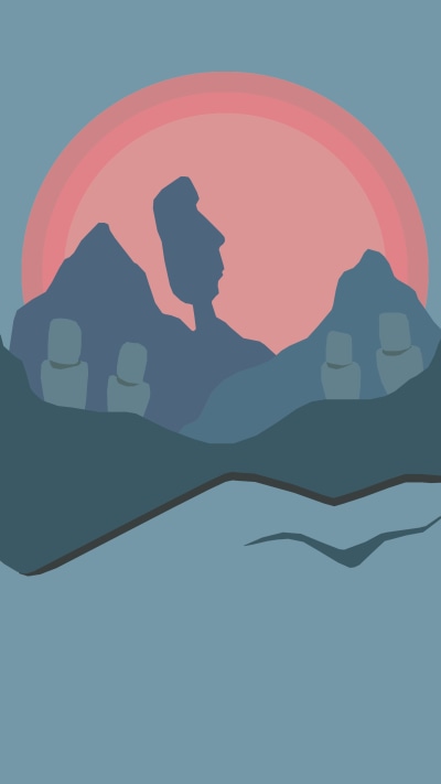 Artistic Minimalist, Statue, Mountain, 2160x3840