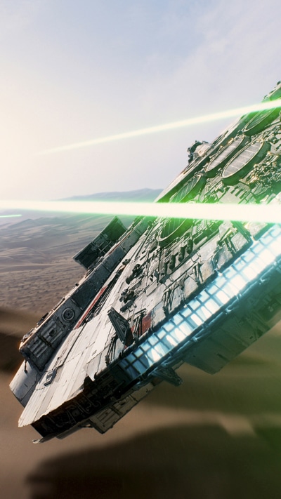 Movie Star Wars Episode VII: The Force Awakens, Star Wars, Millennium Falcon, 2160x3840