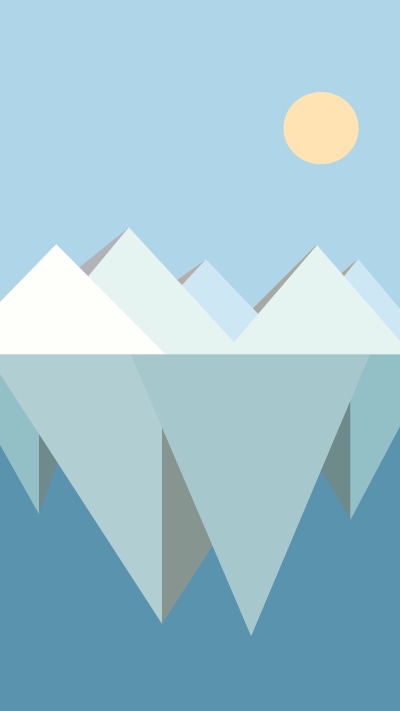 Artistic Minimalist, Iceberg, 2160x3840