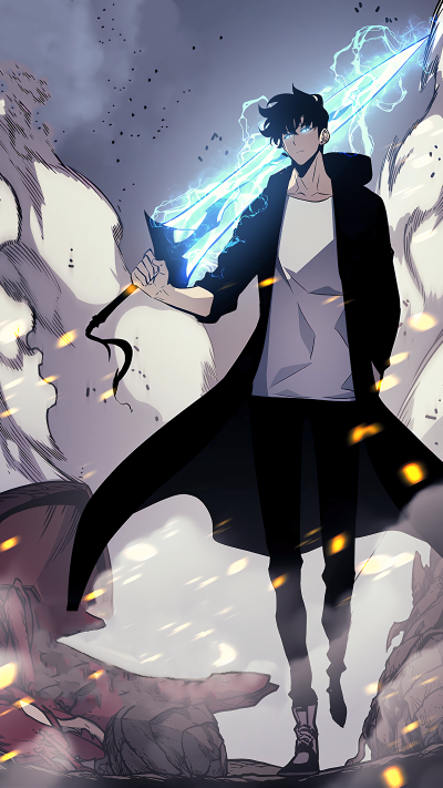 Anime Solo Leveling, Sung Jin-Woo, 2160x3840