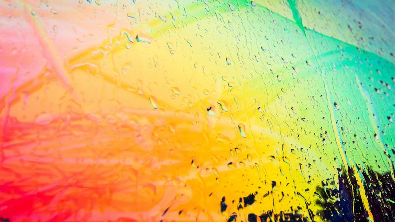 drops, abstraction, colorful, 4k