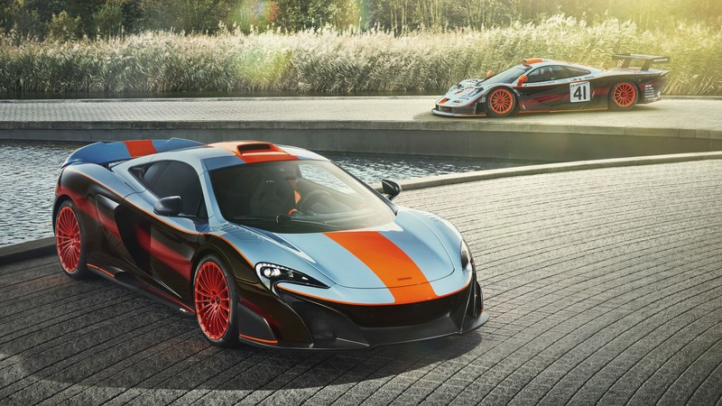McLaren 675LT F1 GTR livery, luxury cars, 4K