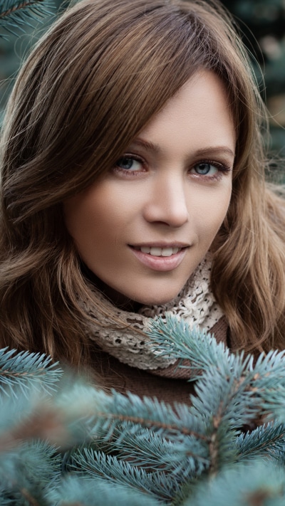 Women Model, Smile, Face, Brunette, Blue Eyes, 2160x3840