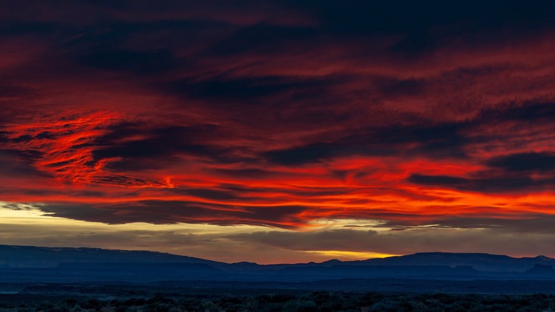 sunset, sky, clouds, 4K