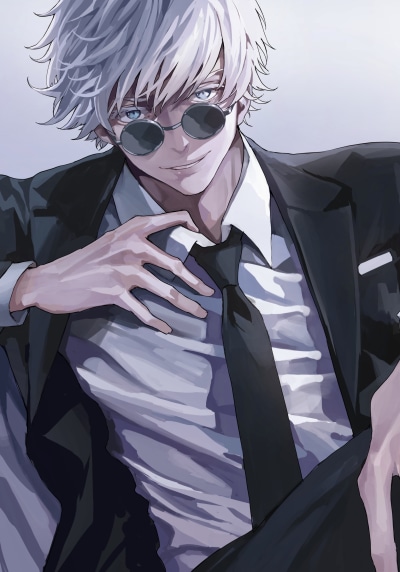Anime Jujutsu Kaisen, Satoru Gojo, White Hair, 1668x2388