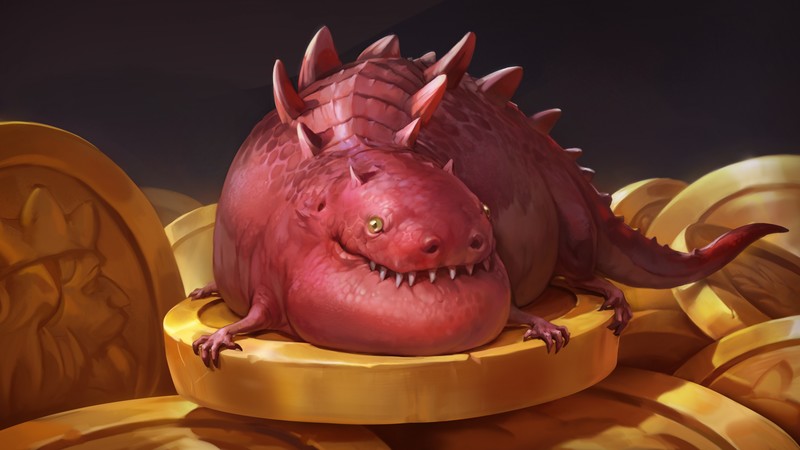 Dragon, gold, 4K