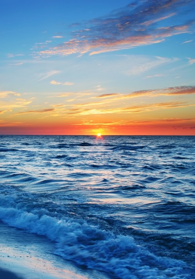 Earth Sunset, Horizon, Nature, Wave, Sky, Ocean, 1668x2388