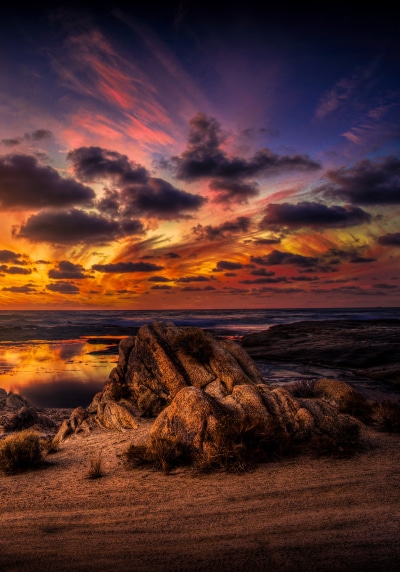 Earth Sunset, Sky, Ocean, Sea, Beach, Horizon, 1668x2388