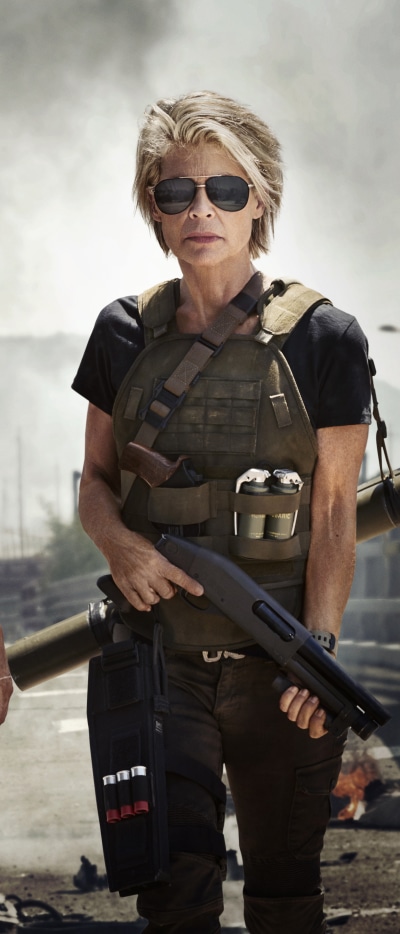 Movie Terminator: Dark Fate, Grace (Terminator), Linda Hamilton, Sarah Connor, 1644x3840