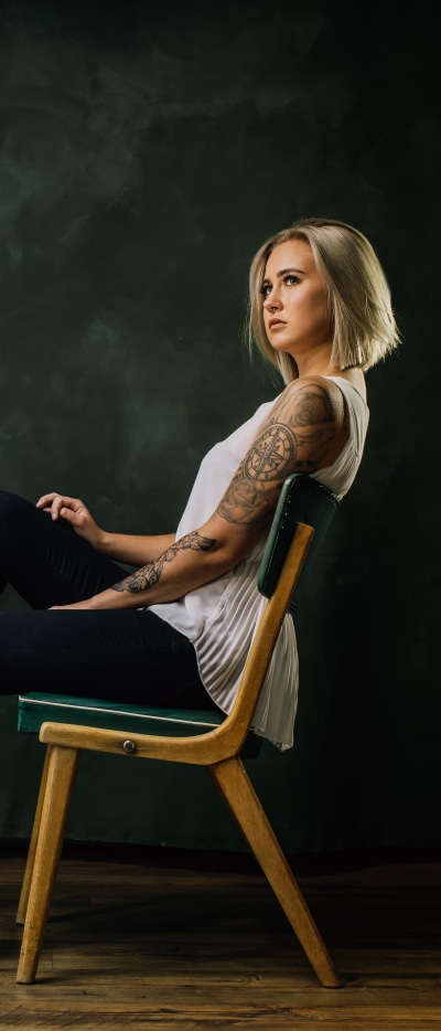 Women Model, Tattoo, Blonde, 1644x3840