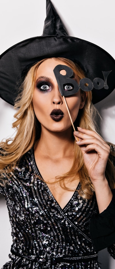 Women Model, Blonde, Witch Hat, 1644x3840