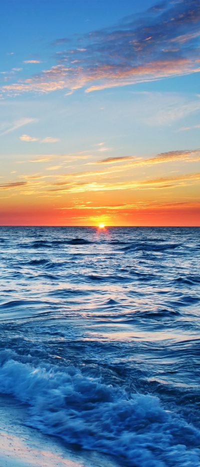 Earth Sunset, Horizon, Nature, Sky, Ocean, 1644x3840