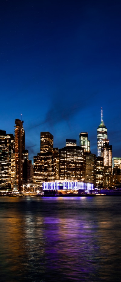 Man Made Manhattan, Night, City, Skyscraper, Building, New York, 1644x3840