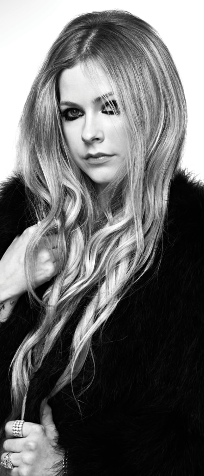 Music Avril Lavigne, Singer, Long Hair, Canadian, Monochrome, 1644x3840