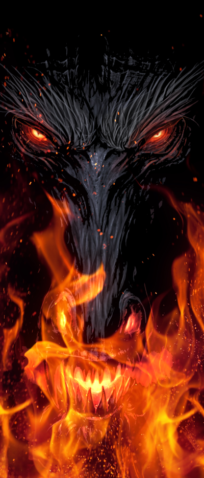 Dark Demon, Flame, 1644x3840