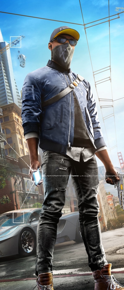 Video Game Watch Dogs 2, Marcus Holloway, 1644x3840