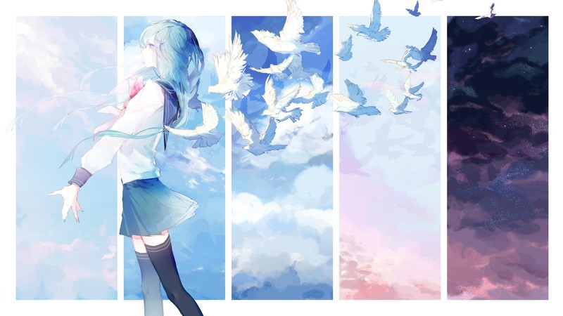 Anime, girl, 4K