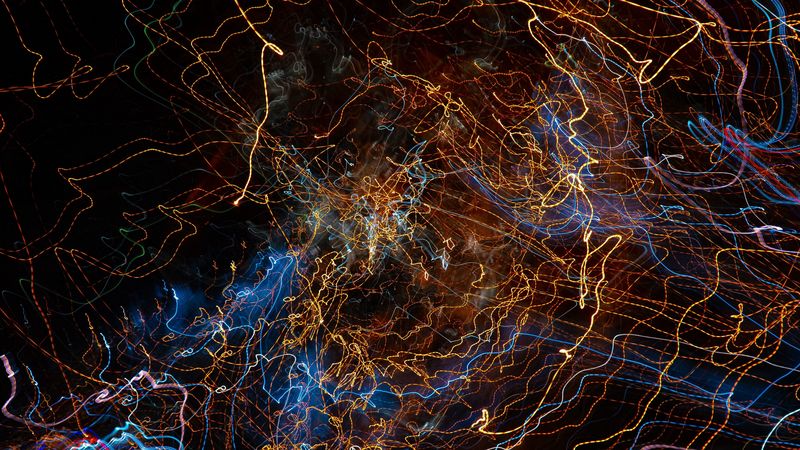 glow, long exposure, multi-colored, 4k