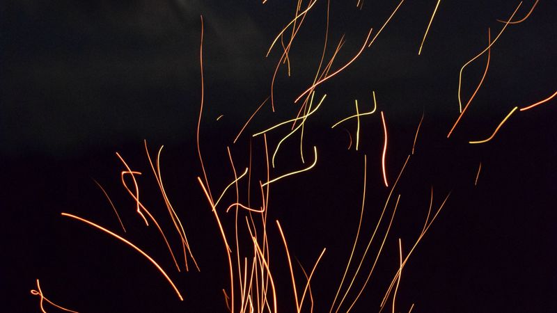 lines, stripes, glow, freezelight, sparks, 4k