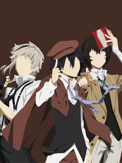 Anime Bungou Stray Dogs, Atsushi Nakajima, Ranpo Edogawa, Osamu Dazai, 1620x2160