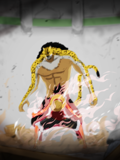 Anime One Piece, Rob Lucci, Monkey D. Luffy, 1620x2160