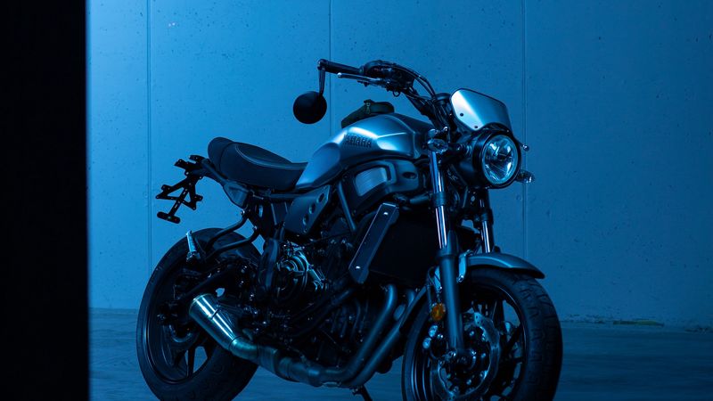 motorcycle, front view, wheel, steering wheel, 4k
