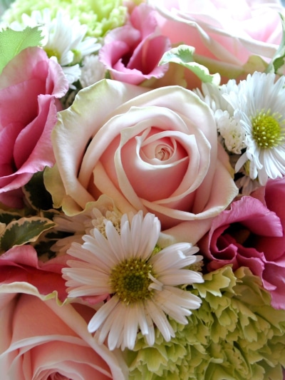 Man Made Flower, Bouquet, Daisy, Rose, 1536x2048