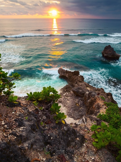 Earth Ocean, Horizon, Sea, Coastline, Indonesia, Sunset, 1536x2048