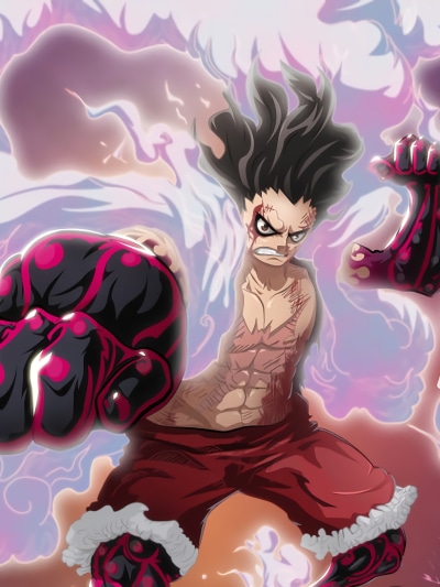 Anime One Piece, Angry, Gear Fourth, Monkey D. Luffy, 1536x2048