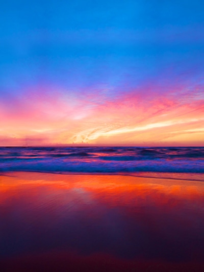 Earth Sunset, Horizon, Beach, Colorful, Scenic, 1536x2048