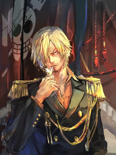 Anime One Piece, Smoking, Sanji (One Piece), Blonde, 1536x2048