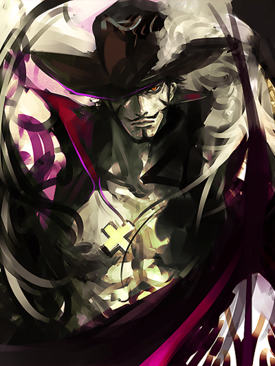 Anime One Piece, Dracule Mihawk, 1536x2048