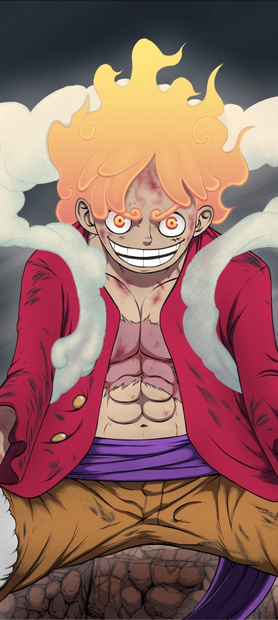Anime One Piece, Monkey D. Luffy, Gear 5 (One Piece), 1440x3216