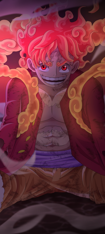 Anime One Piece, Gear 5 (One Piece), Monkey D. Luffy, 1440x3216