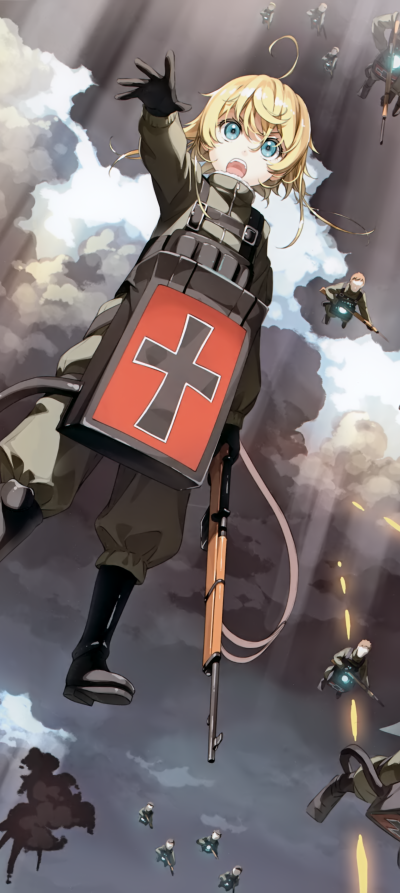 Anime Youjo Senki, Tanya Degurechaff, 1440x3216