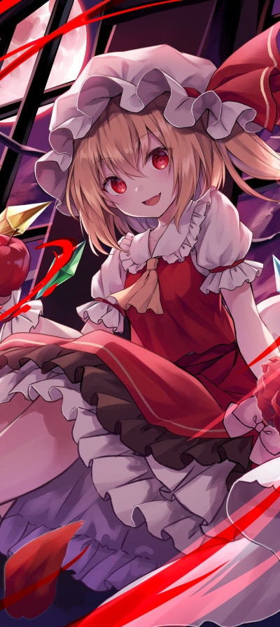Anime Touhou, Flandre Scarlet, 1440x3216