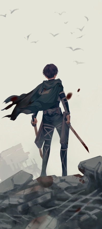 Anime Attack On Titan, Levi Ackerman, 1440x3216