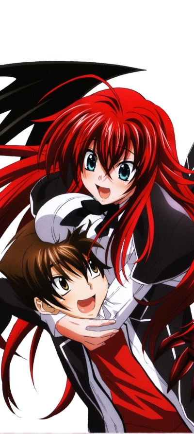 Anime High School DxD, Rias Gremory, Issei Hyoudou, Ddraig (High School DxD), 1440x3216