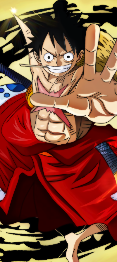 Anime One Piece, Monkey D. Luffy, 1440x3216