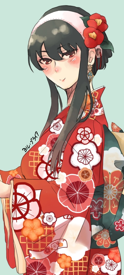 Anime Spy x Family, Kimono, Yor Forger, 1440x3200